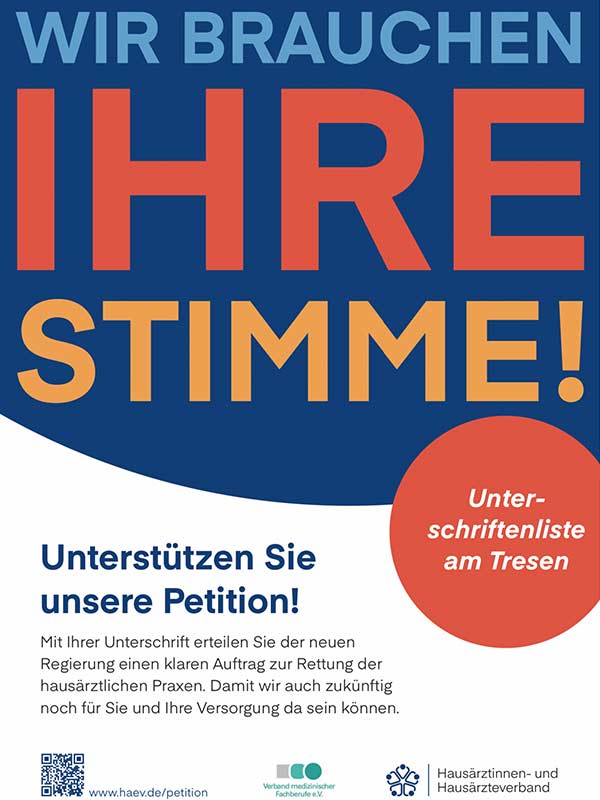 Poster Petition zur Rettung der hausärztlichen Versorgung